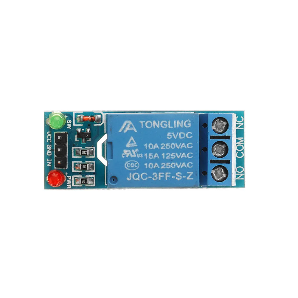 5pcs 5V Low Level Trigger One 1 Channel Relay Module Interface Board Shield DC AC 220V PIC AVR DSP ARM MCU