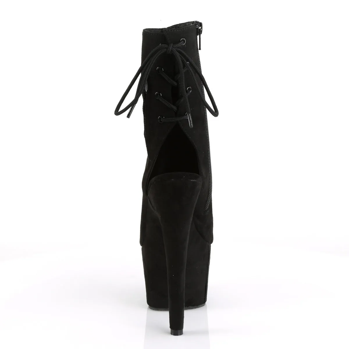 ADORE-1018FS Pleaser Black Faux Suede Sexy Platform Shoes (Pole Dancing Heels)