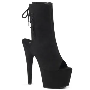 ADORE-1018FS Pleaser Black Faux Suede Sexy Platform Shoes (Pole Dancing Heels)