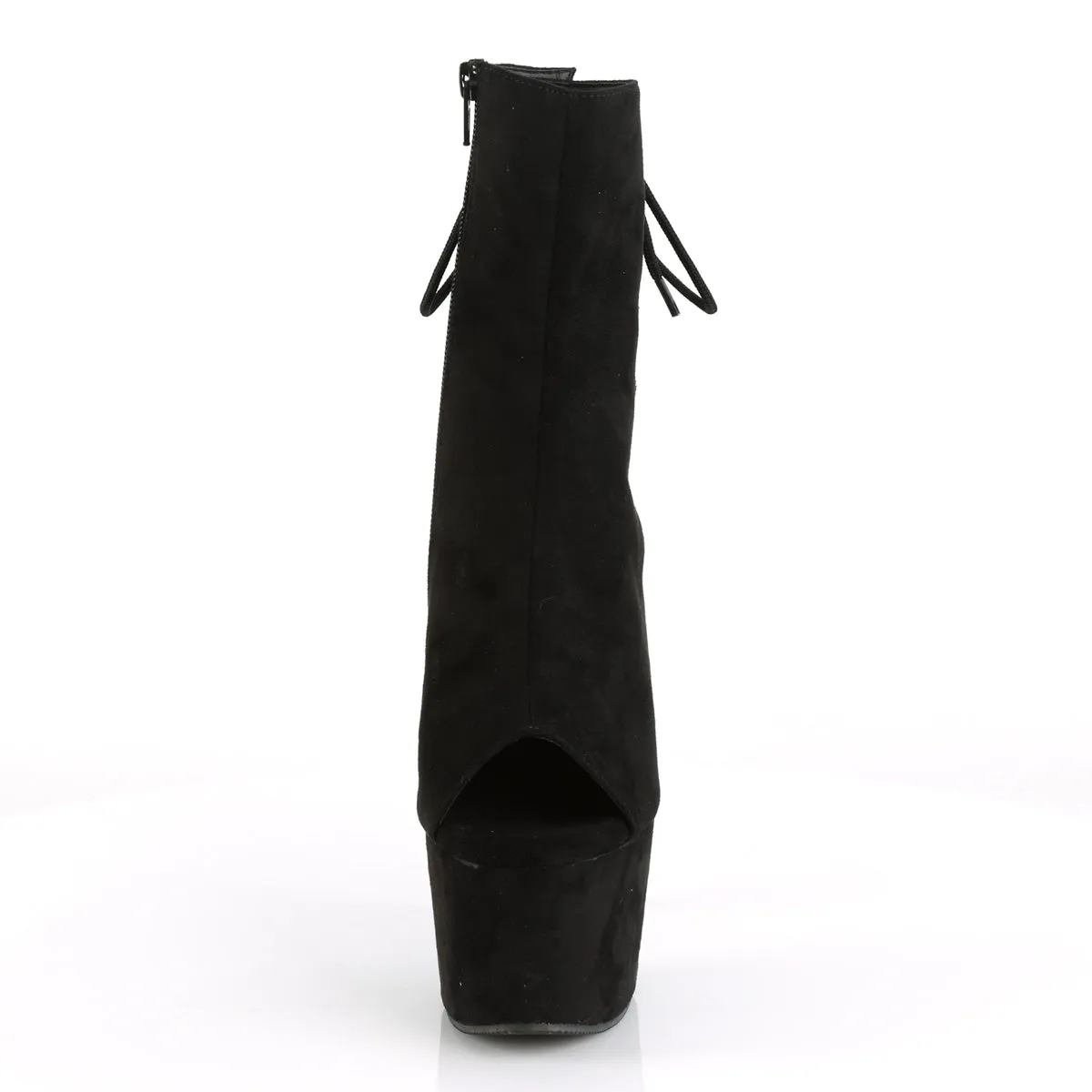 ADORE-1018FS Pleaser Black Faux Suede Sexy Platform Shoes (Pole Dancing Heels)