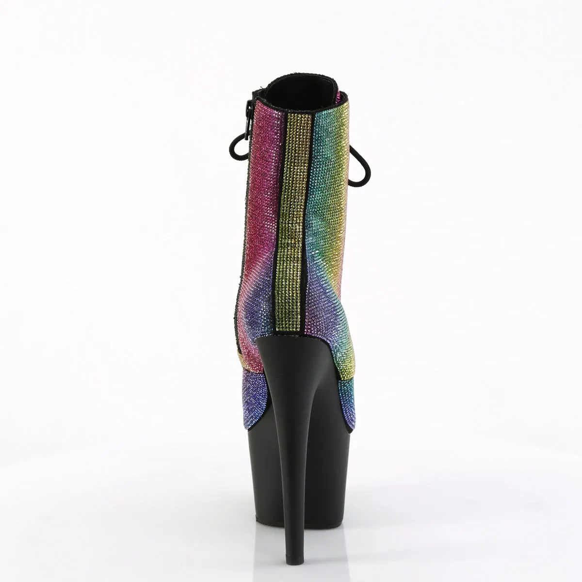 ADORE-1020RS Pleaser Rainbow /Black Matte Sexy Platform Shoes (Pole Dancing Heels)