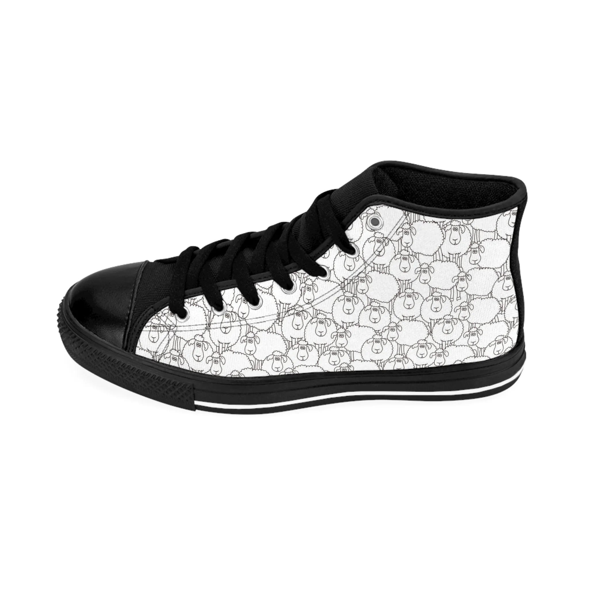 Black Sheep Drawings Women's Classic Sneakers