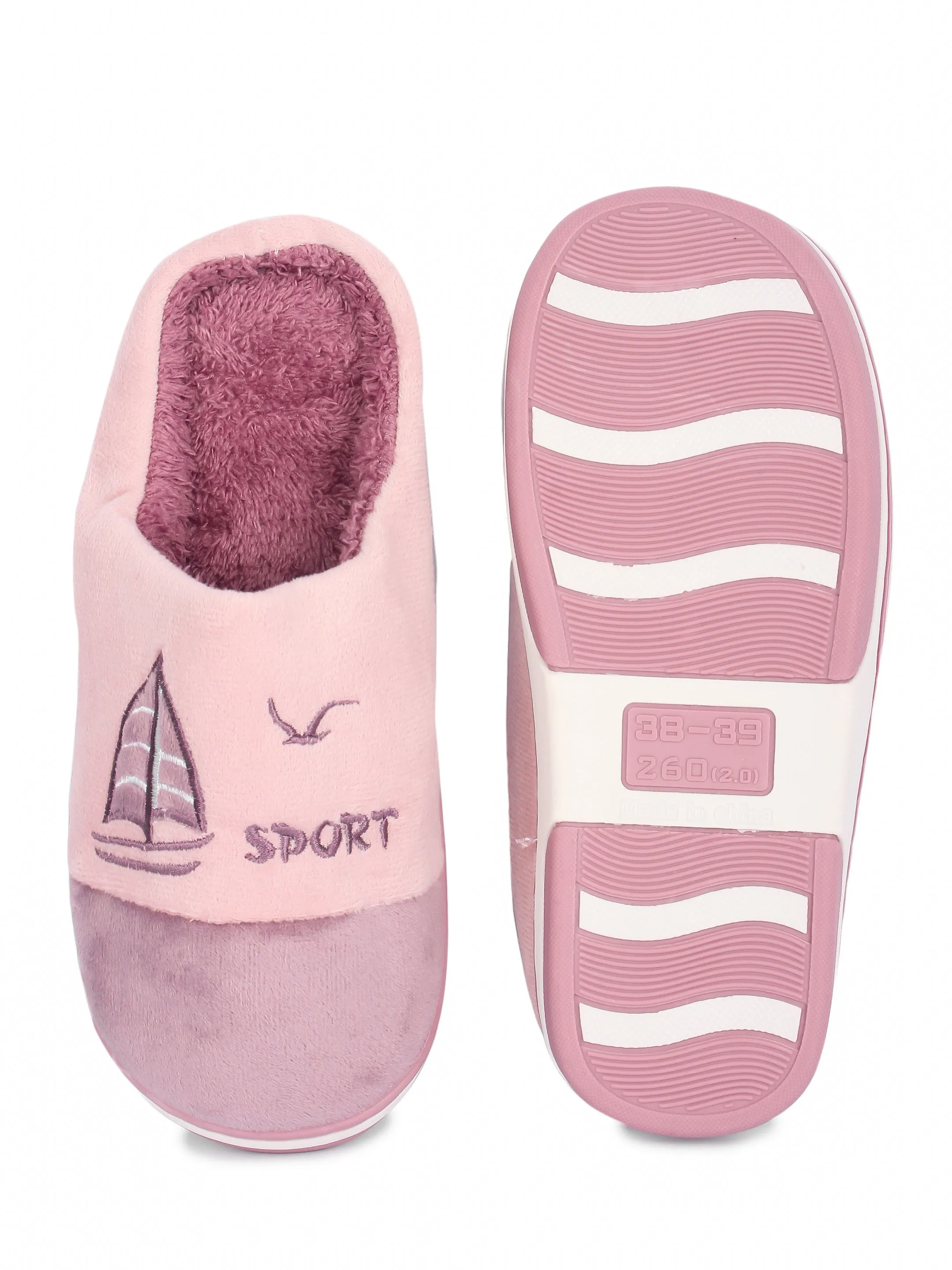 Brauch Women's Purple Boat Winter Slippers