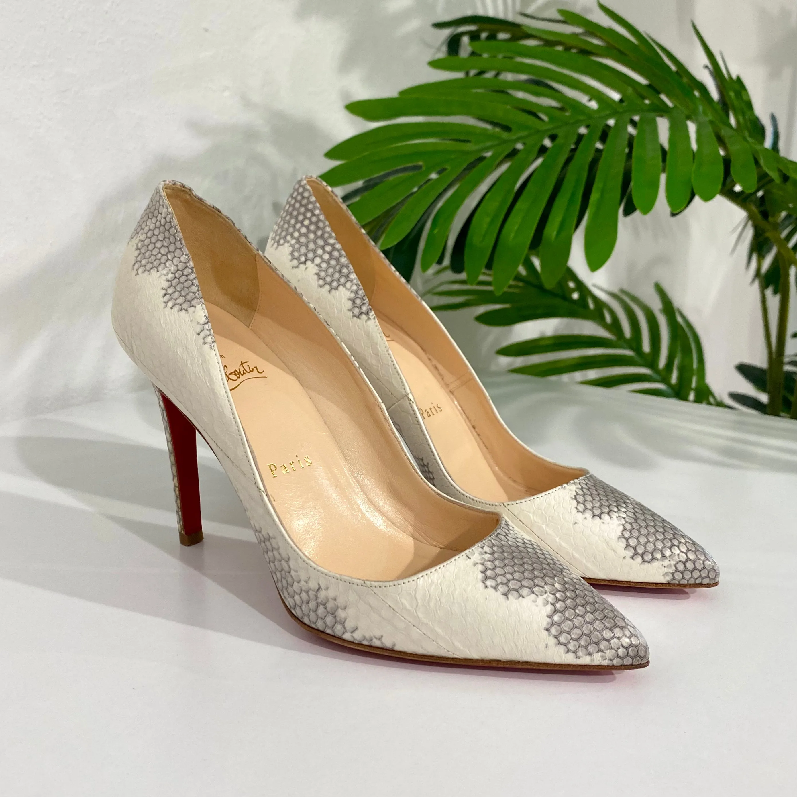 Christian Louboutin Snake Embossed Pumps
