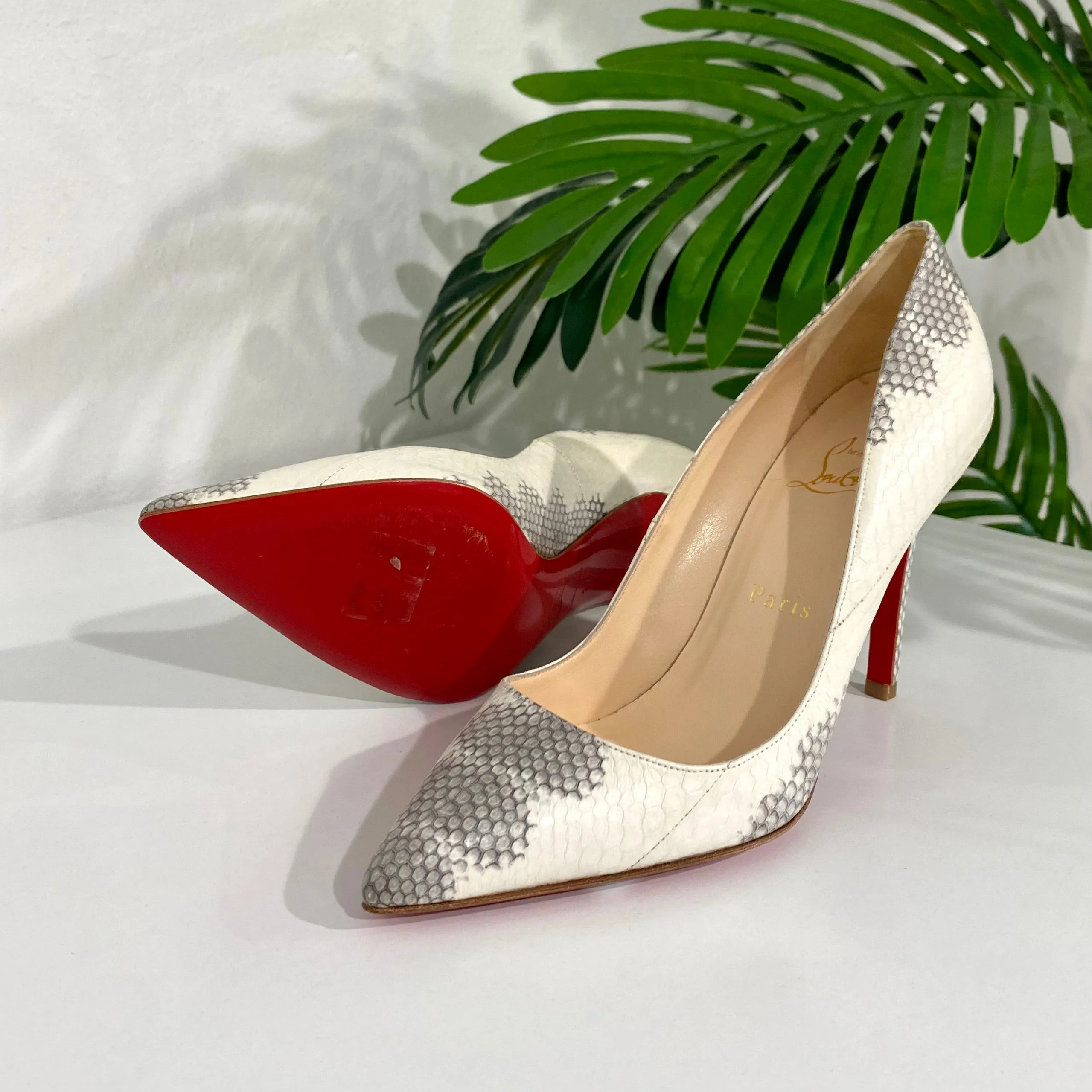 Christian Louboutin Snake Embossed Pumps