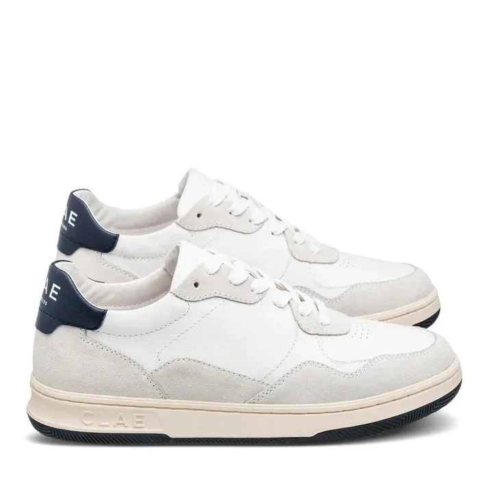 CLAE ELFORD SNEAKERS - WHITE LEATHER NAVY