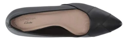 Clarks Linvale Sage- Black Leather Pumps