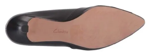 Clarks Linvale Sage- Black Leather Pumps