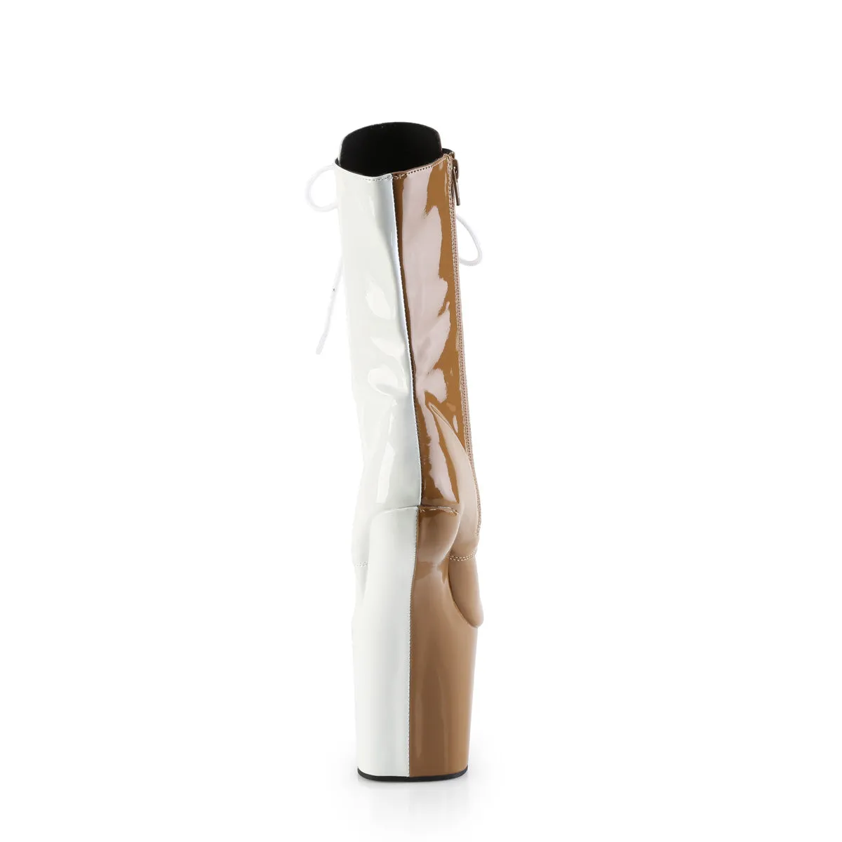 CRAZE-1040TT Pleaser Taupe-White Sexy Platform Shoes (Pole Dancing Heels)