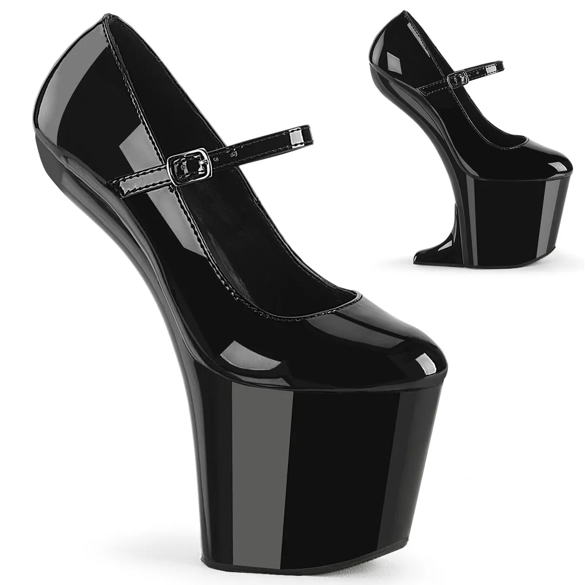 CRAZE-880 Pleaser Black Patent Sexy Platform Shoes (Pole Dancing Heels)