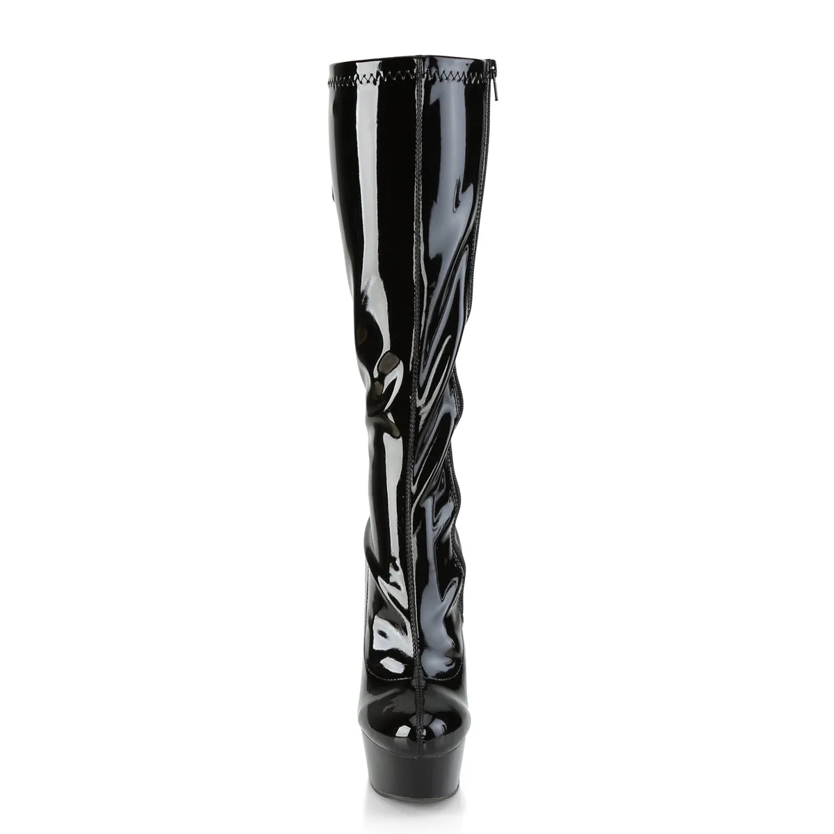 DELIGHT-2029 Pleaser Black Patent Sexy Platform Shoes (Pole Dancing Heels)