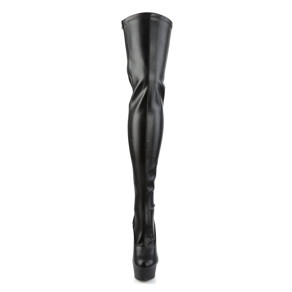 DELIGHT-3063 Pleaser Black Faux Leather Sexy Platform Shoes (Pole Dancing Heels)
