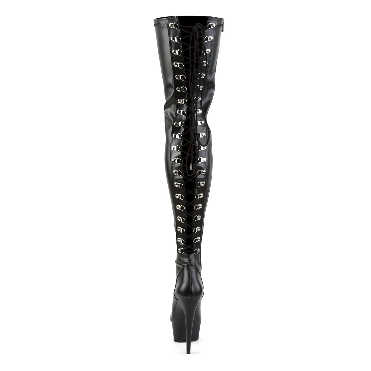 DELIGHT-3063 Pleaser Black Faux Leather Sexy Platform Shoes (Pole Dancing Heels)