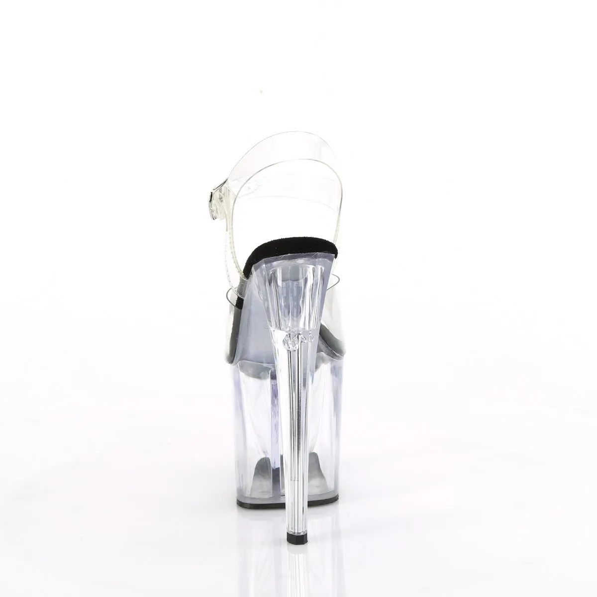 ENCHANT-708 Pleaser Clear/Black Sexy Platform Shoes (Pole Dancing Heels)