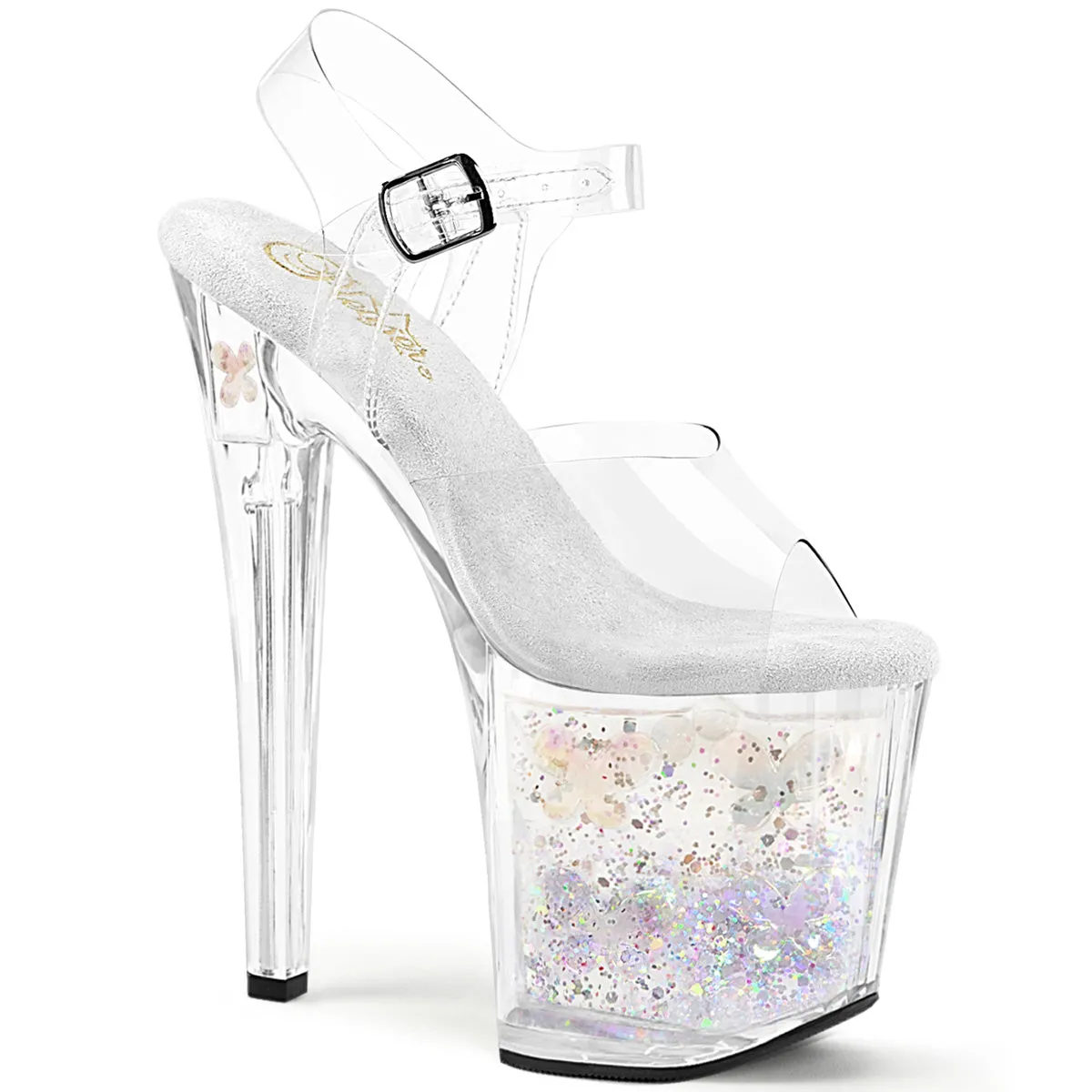 ENCHANT-708AQUA-02 Pleaser Clear Sexy Platform Shoes (Pole Dancing Heels)