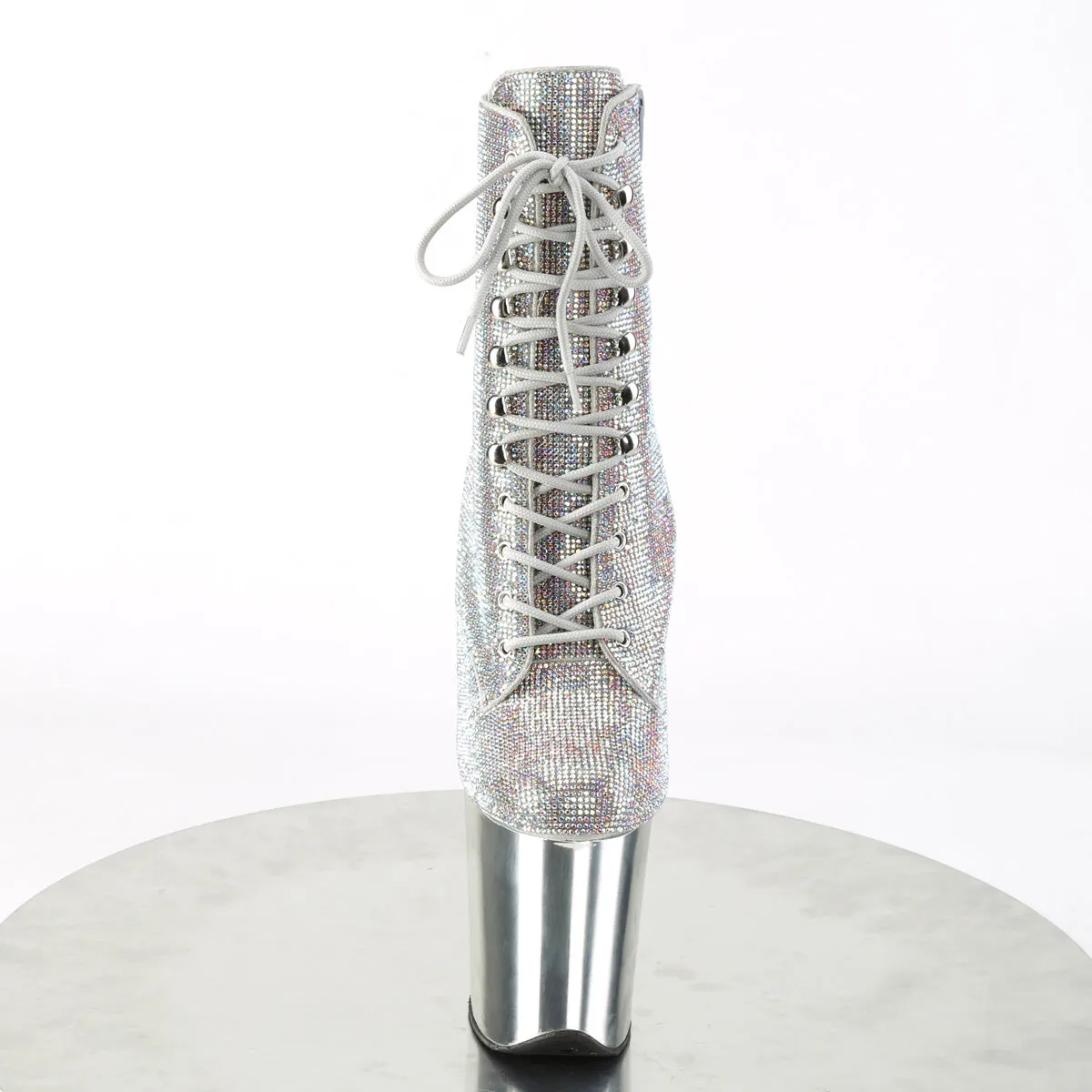 FLAMINGO-1020CHRS Pleaser Silver Sexy Platform Shoes (Pole Dancing Heels)