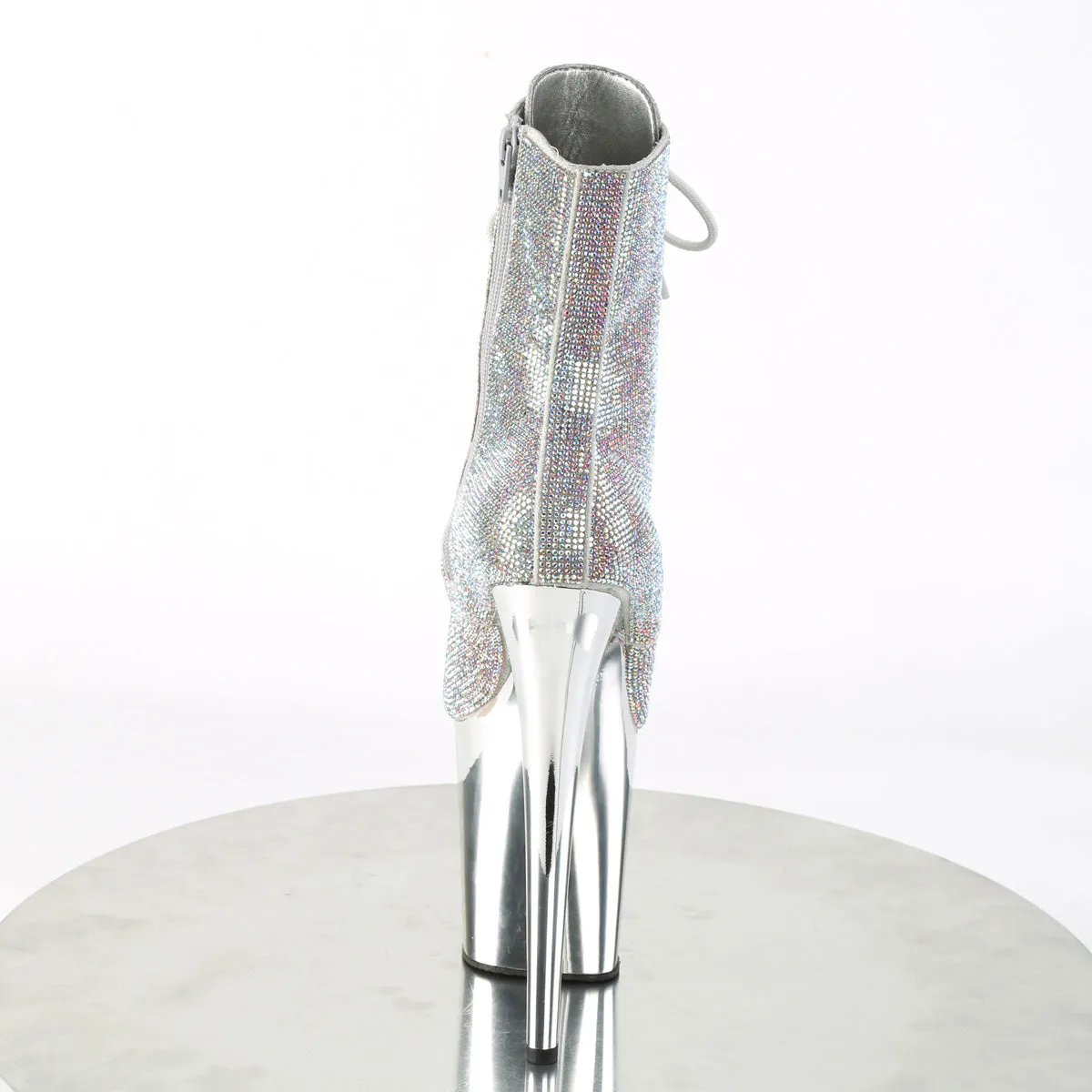 FLAMINGO-1020CHRS Pleaser Silver Sexy Platform Shoes (Pole Dancing Heels)