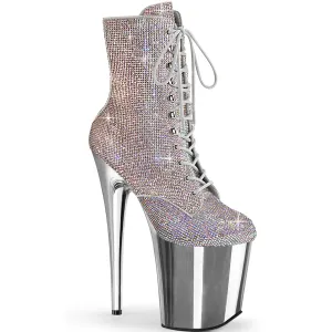 FLAMINGO-1020CHRS Pleaser Silver Sexy Platform Shoes (Pole Dancing Heels)