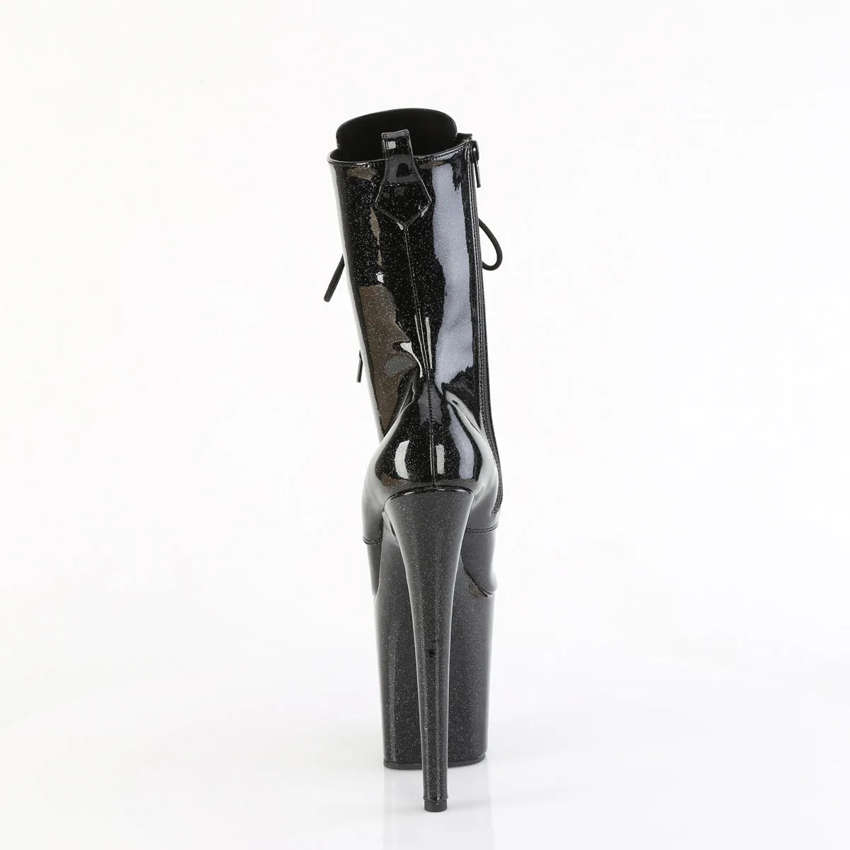 FLAMINGO-1040GP Pleaser Black Glitter Sexy Platform Shoes (Pole Dancing Heels)