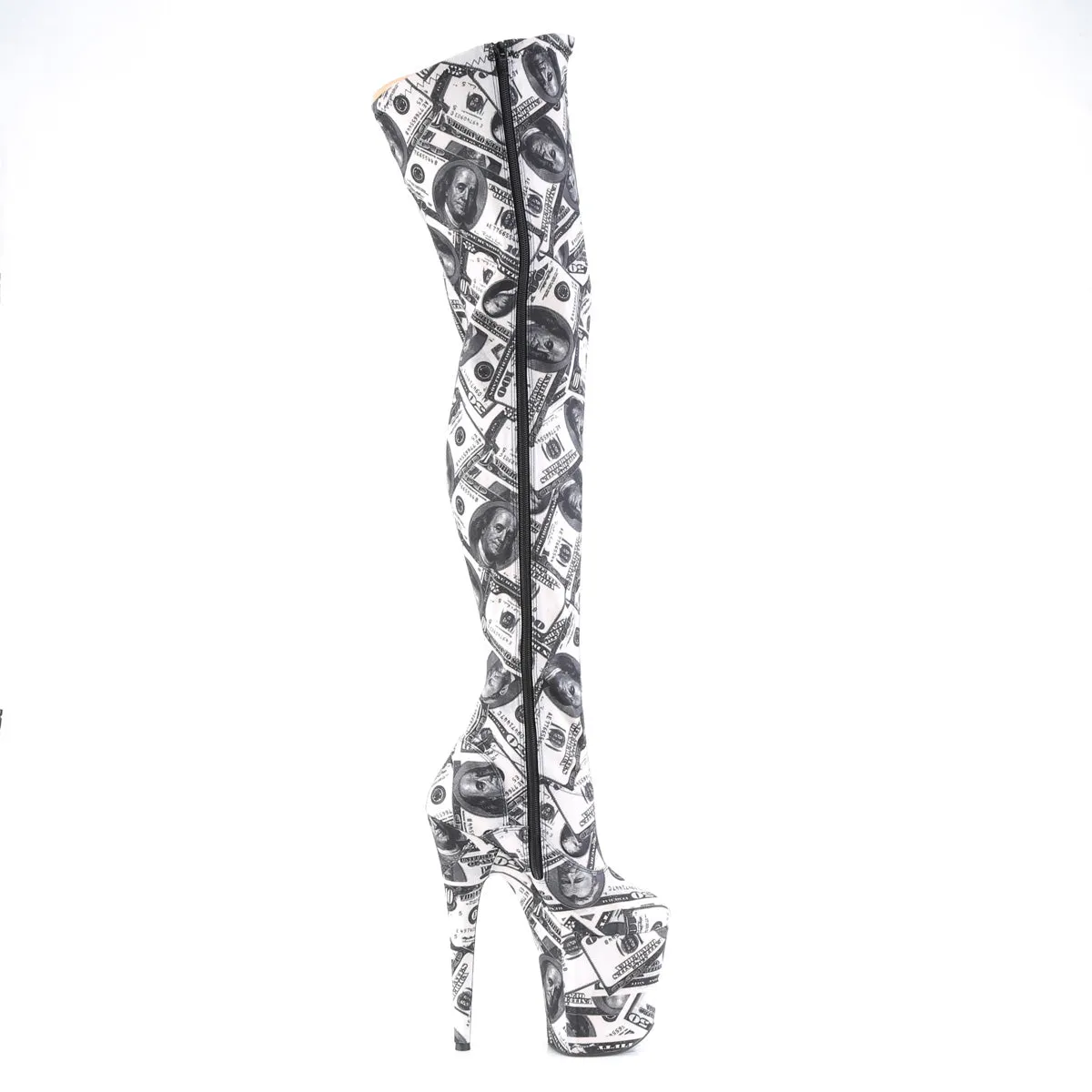FLAMINGO-3000DP Pleaser White & Black Sexy Platform Shoes (Pole Dancing Heels)