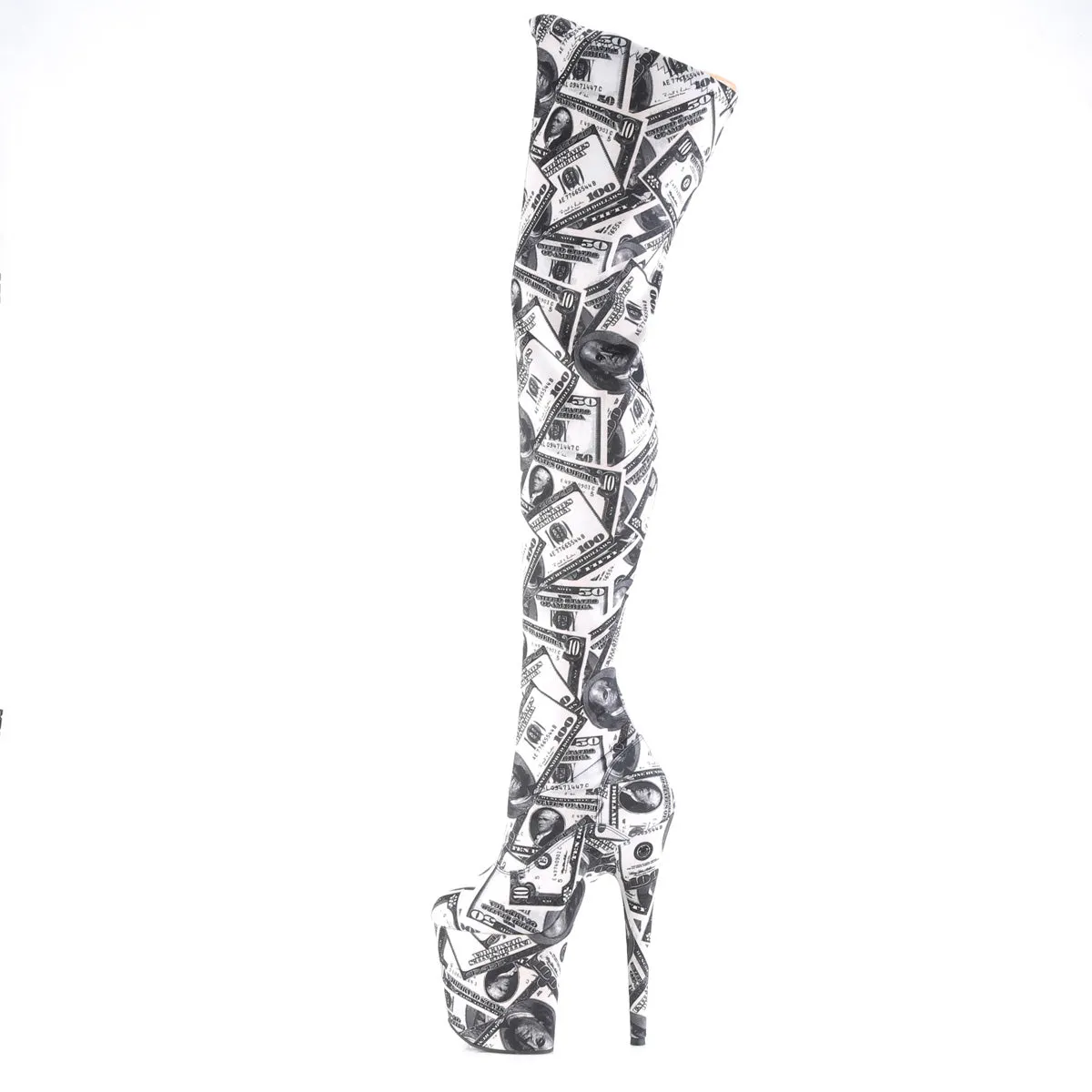 FLAMINGO-3000DP Pleaser White & Black Sexy Platform Shoes (Pole Dancing Heels)