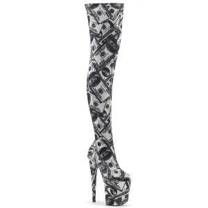 FLAMINGO-3000DP Pleaser White & Black Sexy Platform Shoes (Pole Dancing Heels)