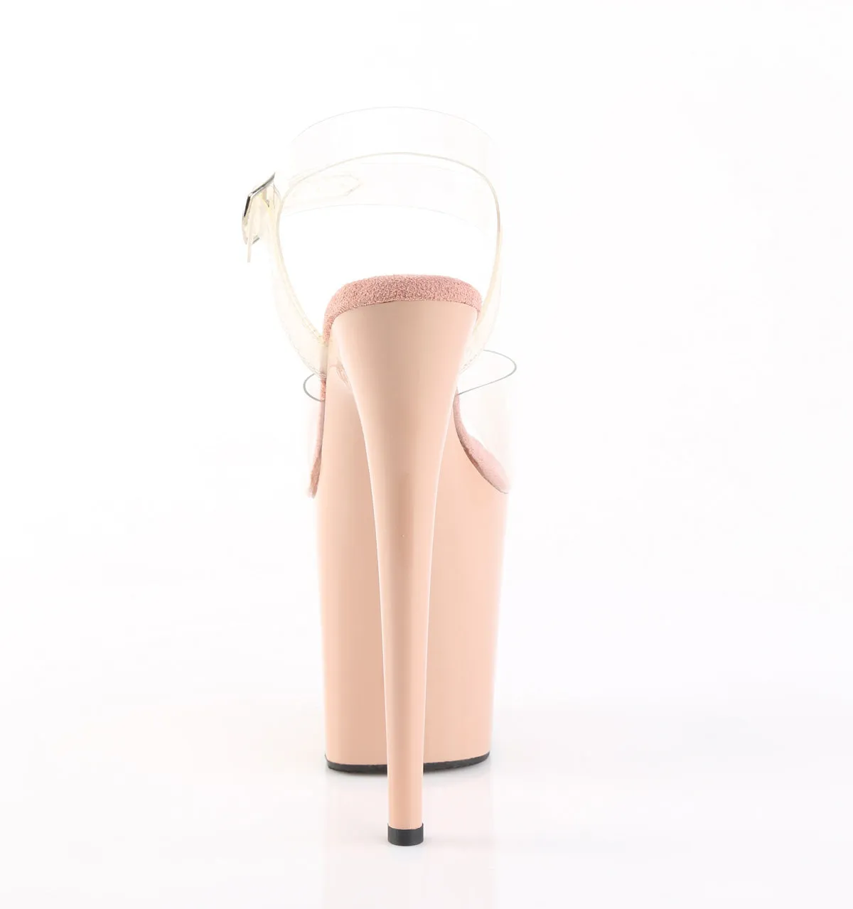 FLAMINGO-808 Pleaser Clear/Blush Sexy Platform Shoes (Pole Dancing Heels)