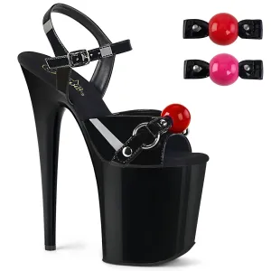 FLAMINGO-809GB Pleaser Black Patent Sexy Platform Shoes (Pole Dancing Heels)