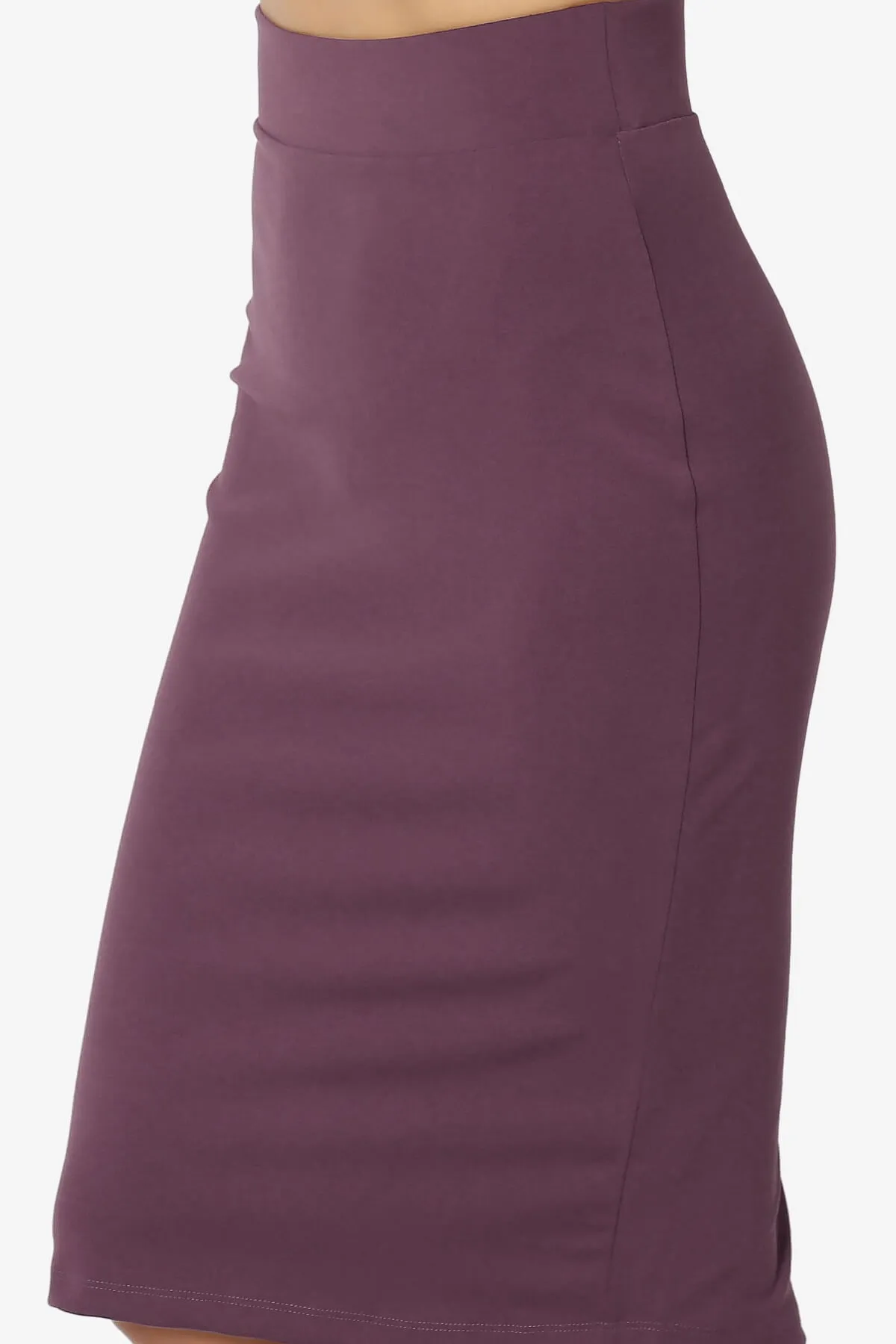 Hayle Soft Knit High Rise Midi Pencil Skirt
