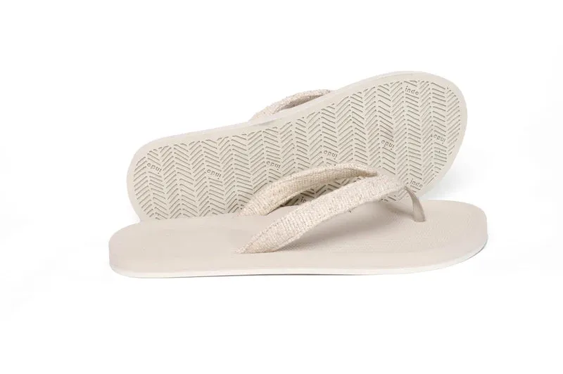 Indosole Recycled Fabric by Pable Flip Flops Men Sea Salt/Natural-Sea Salt Sole