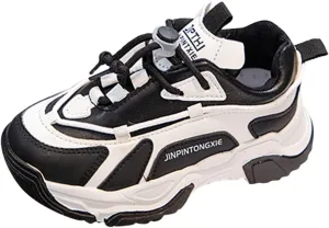 Little/Big Kids Casual Fashion Sneakers Boys Girls Chunky Platform Softy Sole Sport Lace Up Shoes for Running Walking