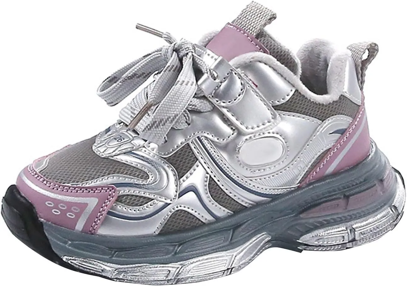 Little/Big Kids Chunky Running Shoes Comfortable Walking Sneakers Fashion Casual Athletic Workout Shoes Girls Size 8