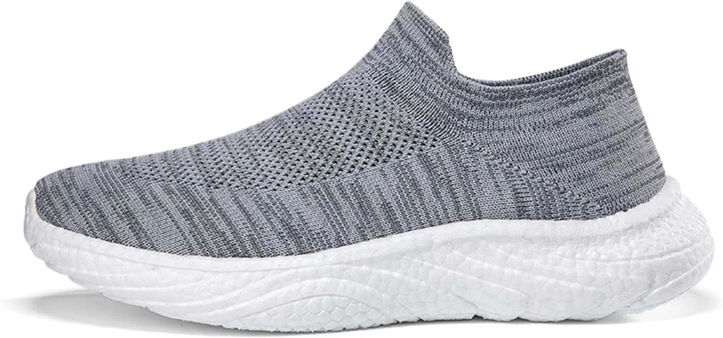 LLTMALL Mesh Jogger Sneakers Breathable Slip On Athletic Running Sock Shoes