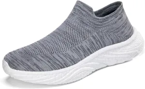 LLTMALL Mesh Jogger Sneakers Breathable Slip On Athletic Running Sock Shoes