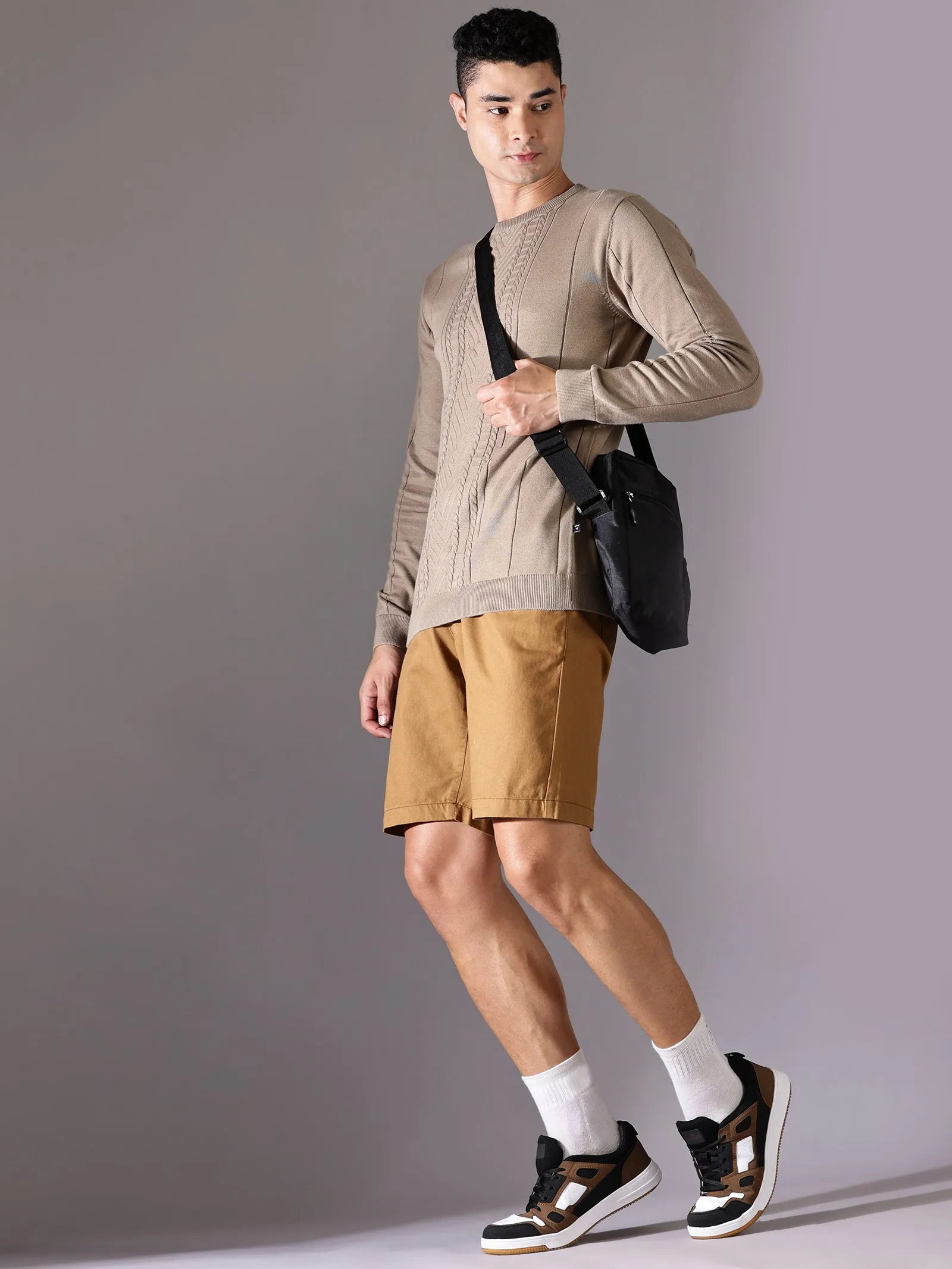 Men's Casual Sneakers - WY3344 Black Brown