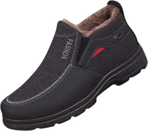 Mens Winter Boots, Waterproof Insulated Fur Boots Insulated Duck Shoes Lightweight Hiking Boot Womens Winter Shoes