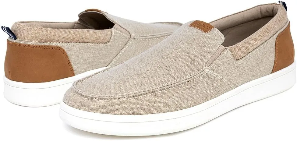 Nautica Men's Slip-On Loafers Casual Moc Toe Sneakers Boat Shoes Slipper for Men ?C Lightweight & Comfortable - Derwin