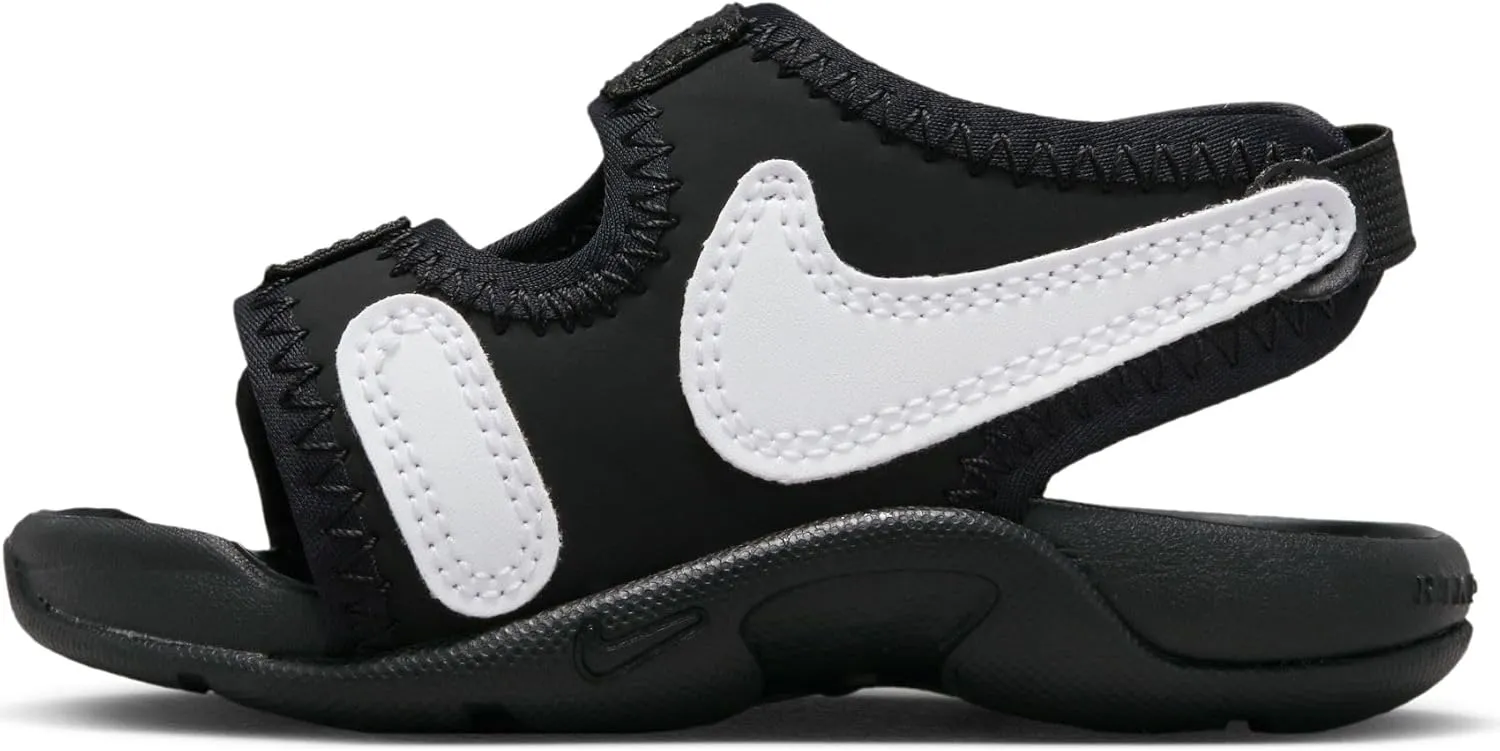 Nike Sunray Adjust 6 Baby/Toddler Slides (DR5709-002, BLACK/WHITE)