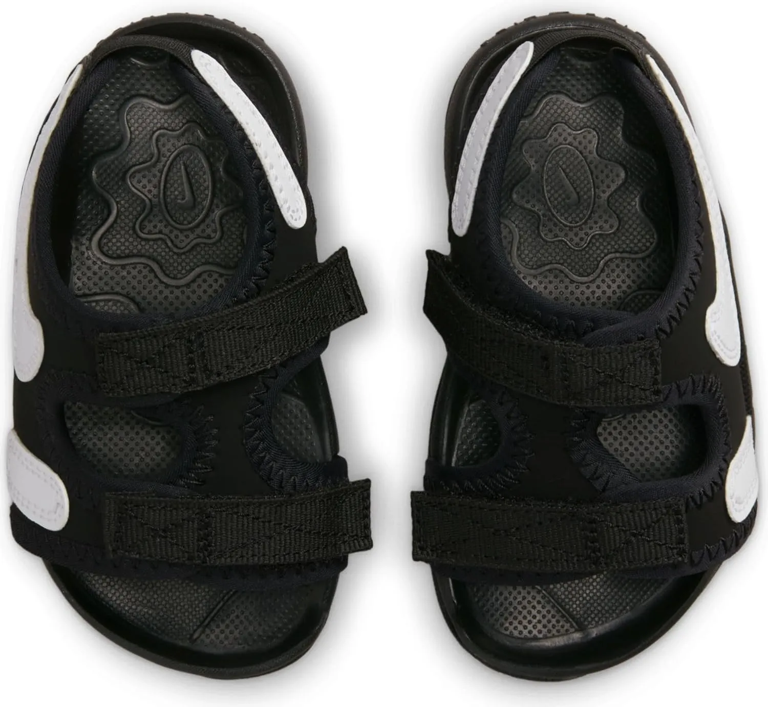 Nike Sunray Adjust 6 Baby/Toddler Slides (DR5709-002, BLACK/WHITE)