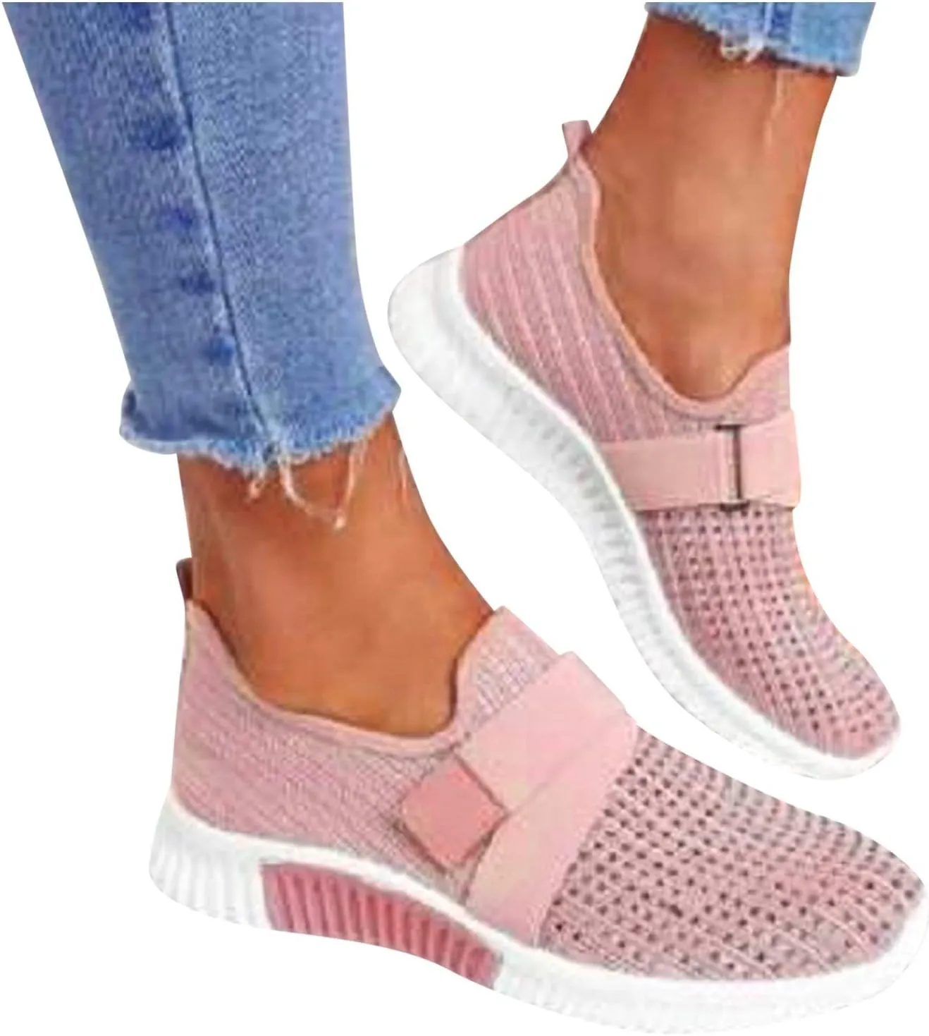Orthopedic Shoes for Women Slip On Walking Shoes with Arch Support Breathable Lightweight Running Sneakers