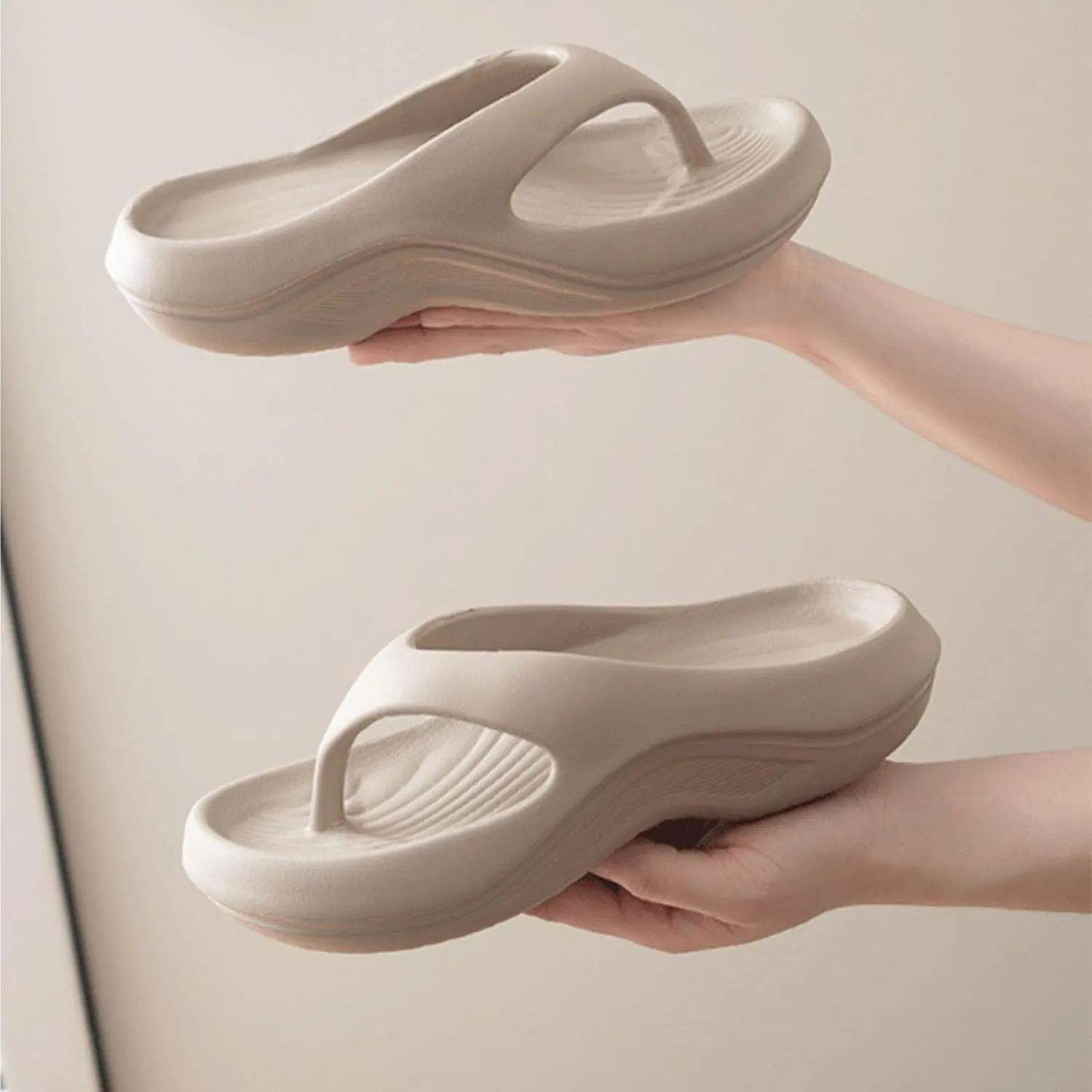 Pillow Arch Support Flip Flops For Women, Non-Slip Platform Cloud Orthopedic Sandals, Ultra Soft Summer Flip Flops