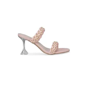 Pink Braided Strap Heels