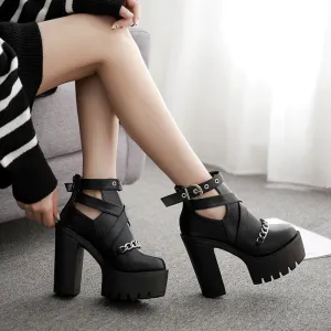 Raine Vale - Gothic High-Heeled Boots for Women by The Nevermore