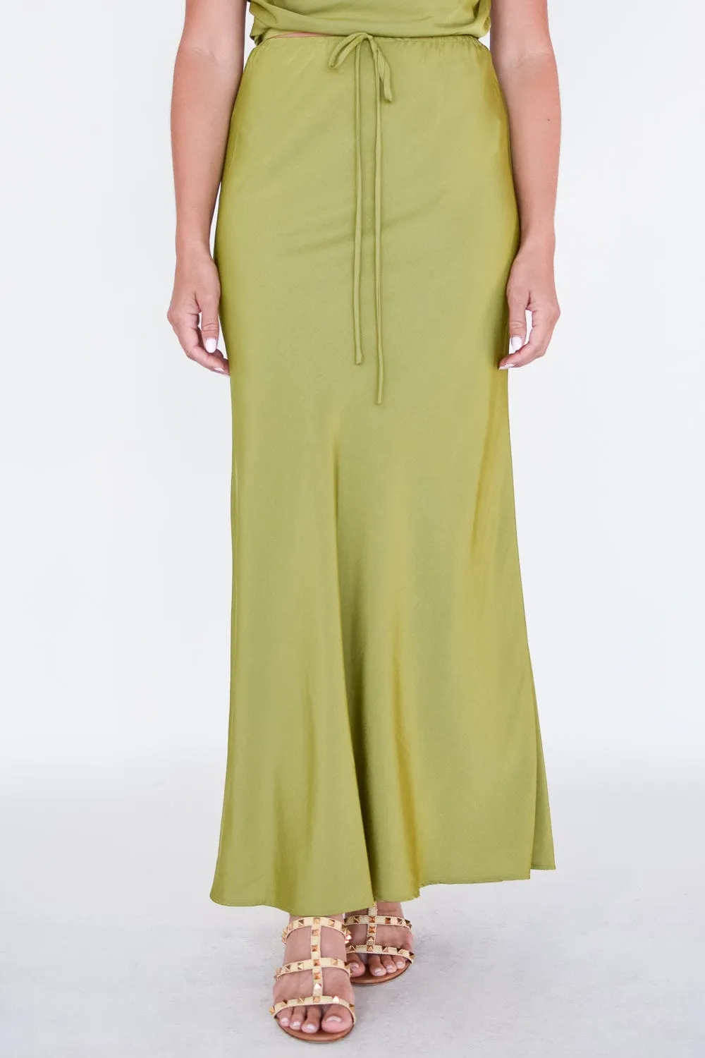 Satin Midi Skirt