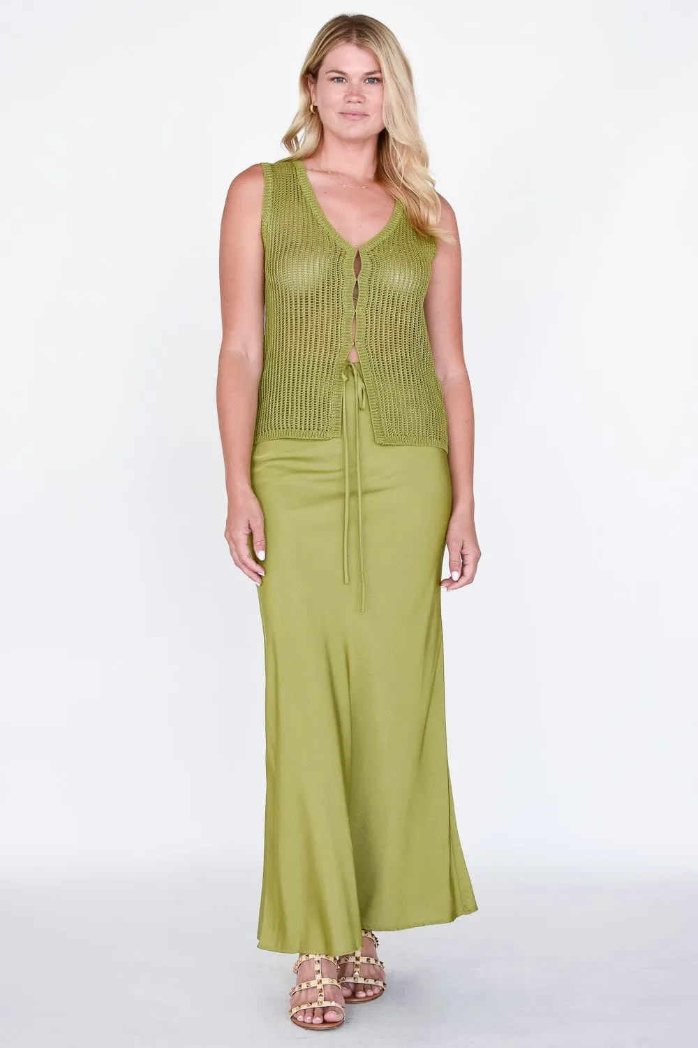 Satin Midi Skirt