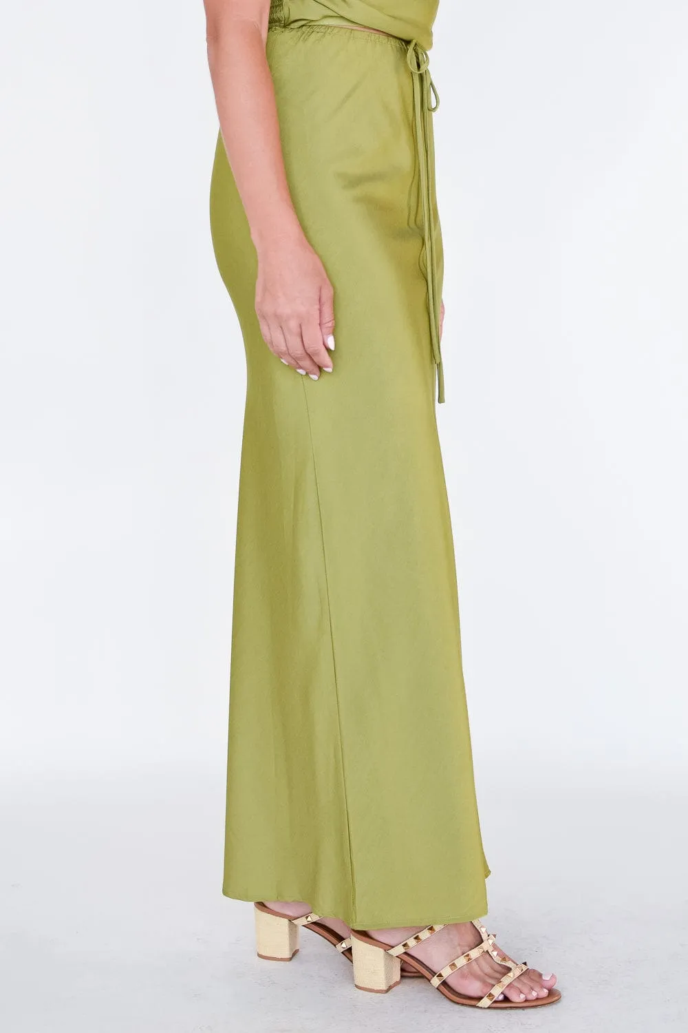 Satin Midi Skirt