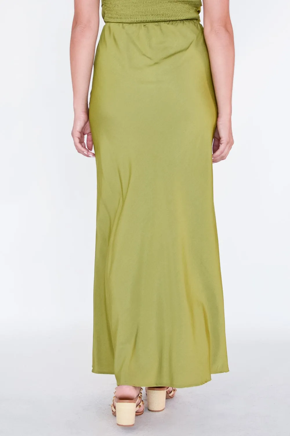 Satin Midi Skirt