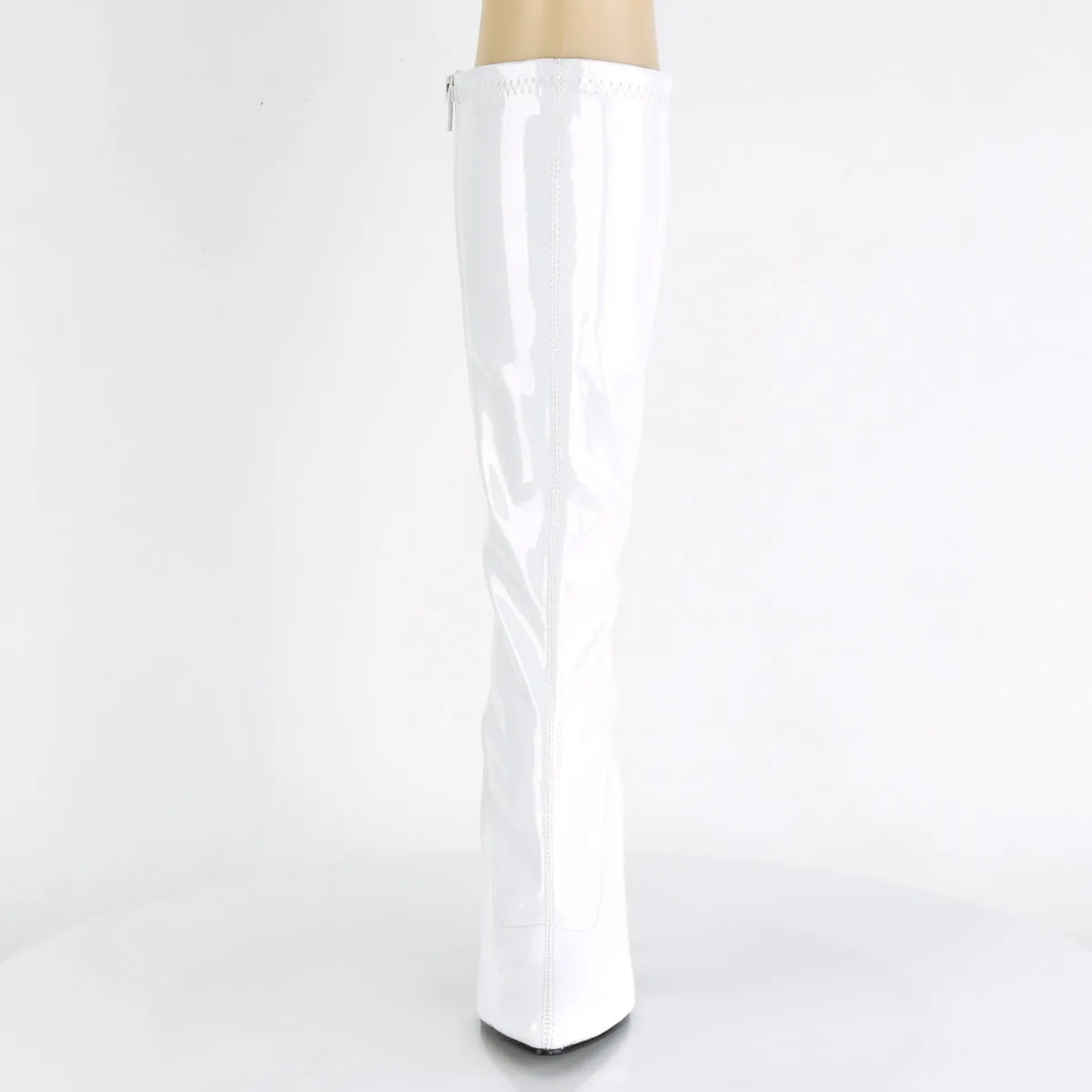 SEDUCE-2000 Pleaser White Sexy Single Sole Shoes (Fetish Footwear)
