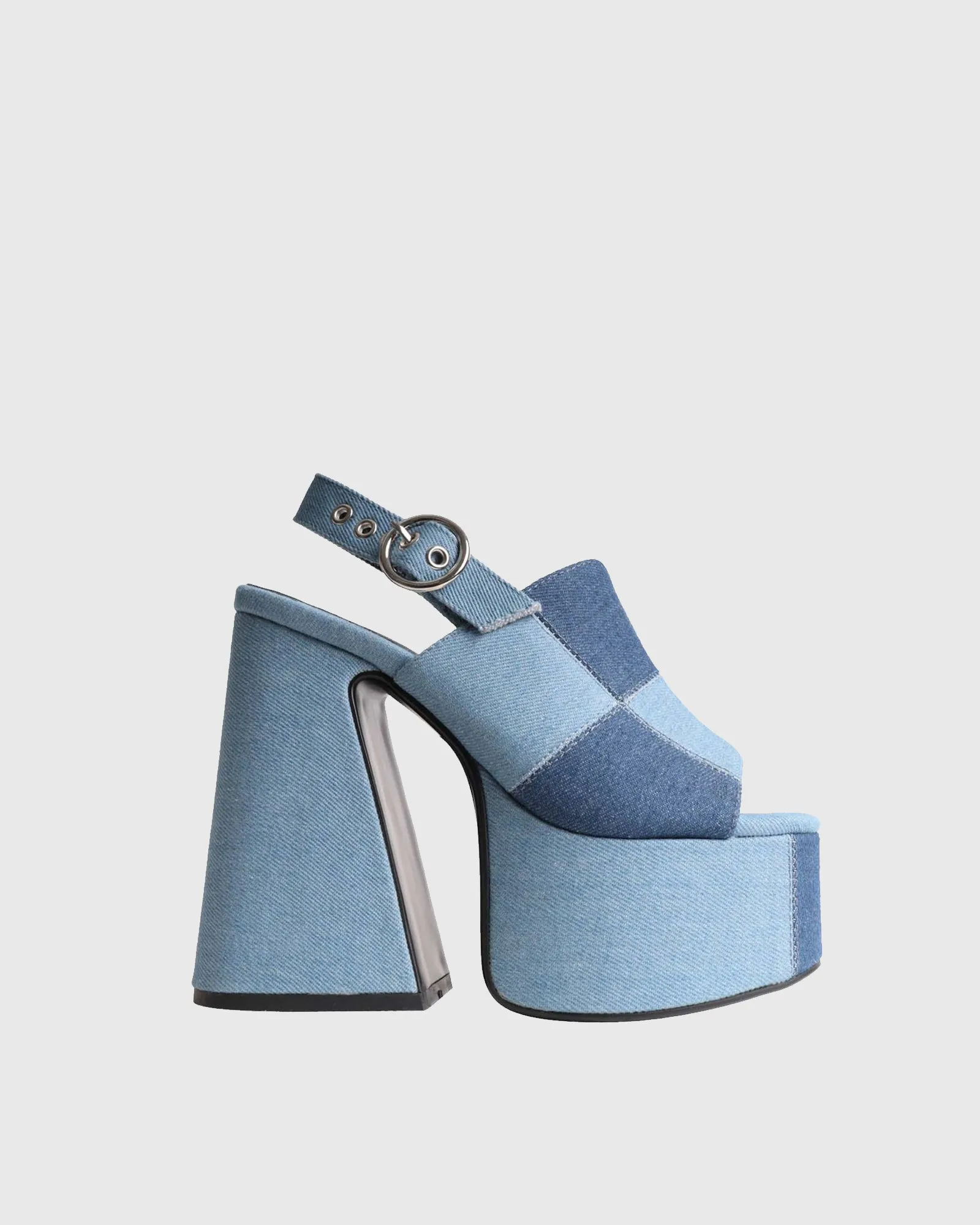 Sely Colorblock Slingback Platform Sandals