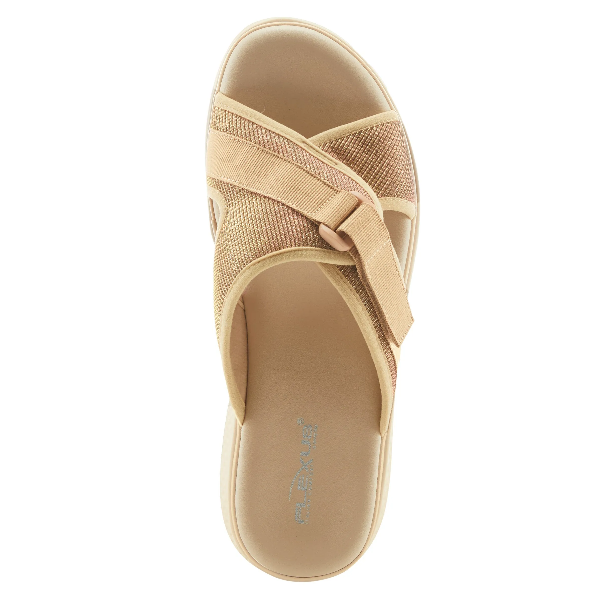 Spring Step Shoes Flexus Lisko Slide Sandals Women’s Shimmery Mesh Textile